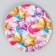 Disposable paper plate "balls", (18 cm), set 6 pcs