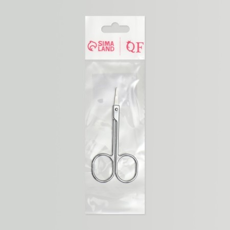Scissors are manicure, for cuticles, bent, narrow, 8.5 cm, silver color-2