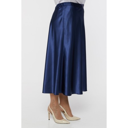 Women's skirt, size 52, blue color-4