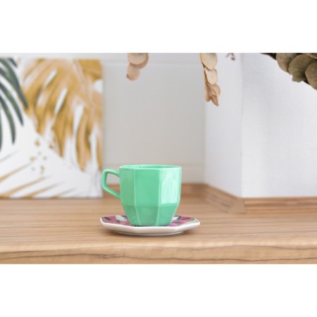 Tea couple "Flowers", mug 200 ml, saucer 13 cm-9