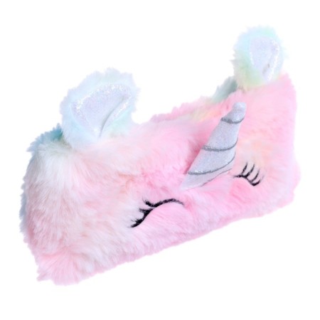 Penal soft 1 compartment, 120 x 230 mm, flat, fur, calligrata "unicorn"-2