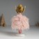 Polystone souvenir "Ballerina in the fur pink pack" 11x10x19.5 cm
