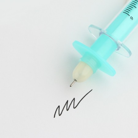 Handle joke Ball blue paste, syringe "Antidden", on the substrate-4