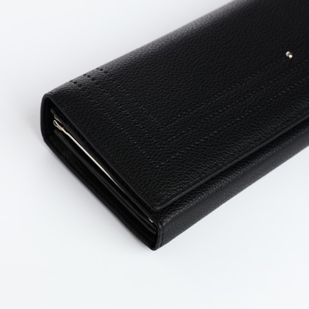 Women's wallet on magnets, black color-2
