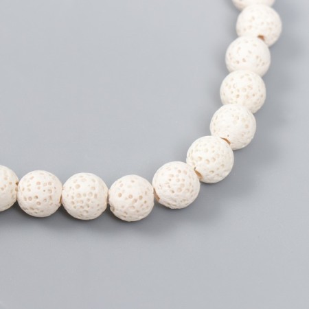 Beads for aromatherapy with the hole "Round. White" d = 0.8 cm set 50 pcs +-5-1