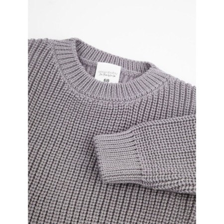 Sweater Knitted Children's Amarobaby Pure Love Buddy, height 98 cm, color gray color-12