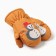 Baby mittens minku, brick color, 18 cm