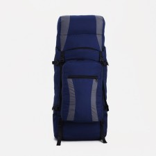 Tourist backpack, TAIF, 120 l, cord department, outer pocket, 2 side nets, blue/gray color