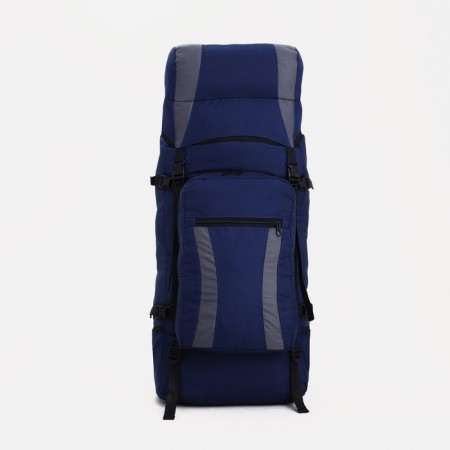 Tourist backpack, TAIF, 120 l, cord department, outer pocket, 2 side nets, blue/gray color