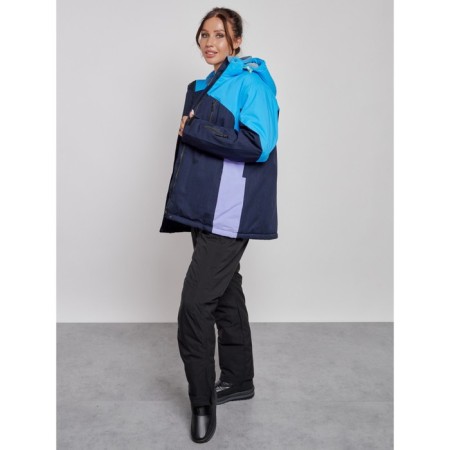 Ski jacket female winter, size 60, blue color-10