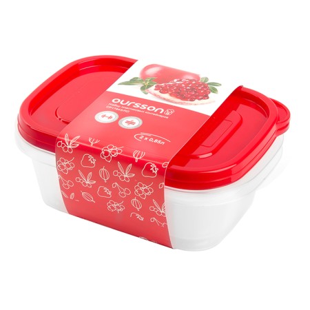 A set of OURSSSON plastic containers, volume 850 ml, 2 pcs-3