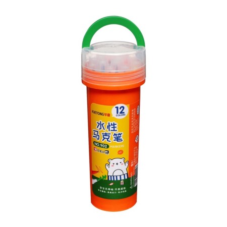 Flomasters 12 colors, soft brush in a tube-10