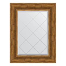Mirror with engraving in the baguette frame, published bronze 99 mm, 59x76 cm