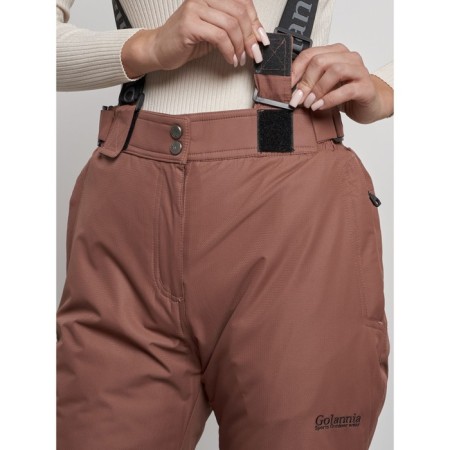 Semi -combinezone ski insulated female winter, size 42, brown color-10