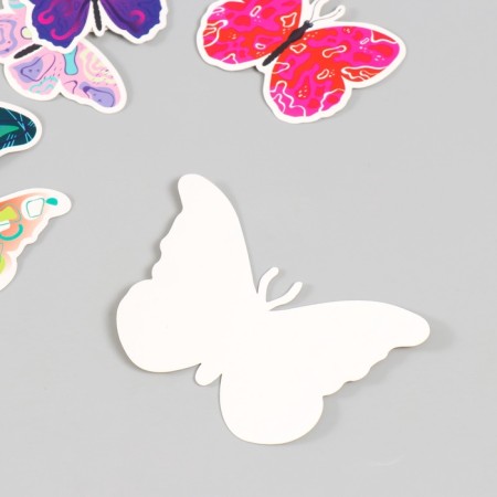 Butterflies cardboard "abstraction" set 12 pcs h = 4-10 cm-4