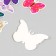 Butterflies cardboard "abstraction" set 12 pcs h = 4-10 cm