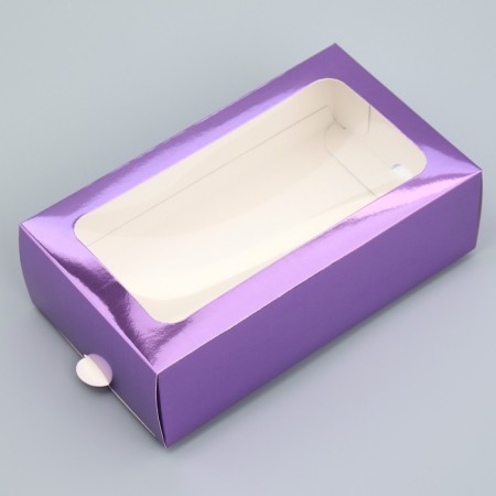 Box for Makarun, confectionery packaging "Lilac", 18 x 10.5 x 5.5 cm-2
