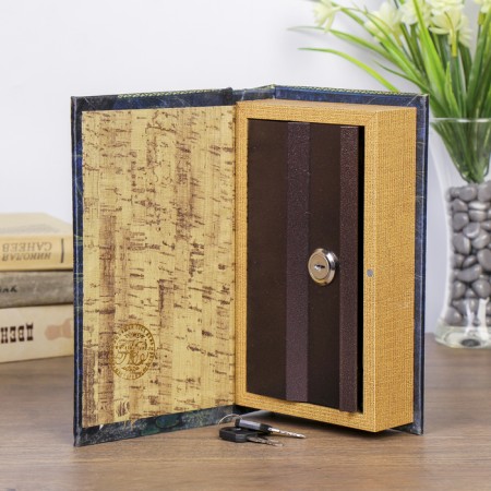 Safe-book wood "Irisa" embossing silk 21x13x5 cm-1