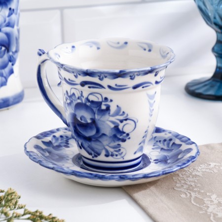 Tea couple "Maria", Gzhel