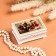 Casket "Bouquet of flowers in a vase", white, 6 × 9 cm, lacquer miniature