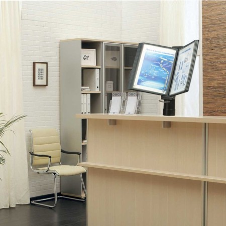 Demosystem desktop on 10 gray panels A4, Brauberg, with a clamp-4