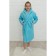 Baby waffle robe, height 164 cm, turquoise color