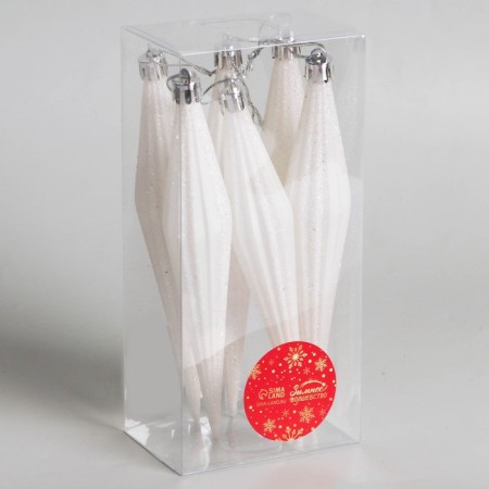 Jewelry jewelry "Outskirts are sharp in striped" (set 6 pcs) 3x18 cm, white-1