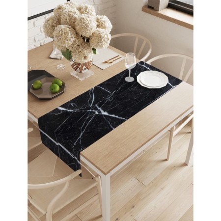The path on the table “Storms on marble”, Oxford, size 40x145 cm