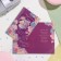 Postcard "Congratulations!" Congrev, embossing, bouquet in the box, purple background, 19x29 cm
