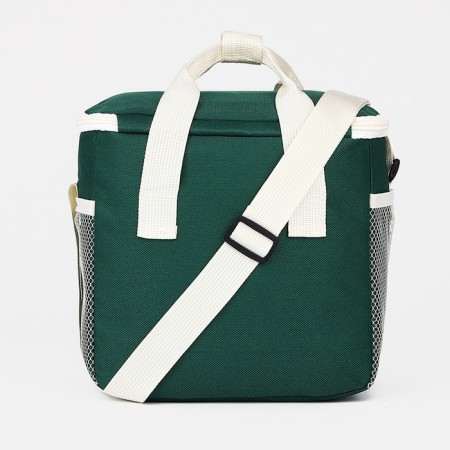 Thermosuma with zipper, 5.8 liters, 2 outer pockets, green color-1