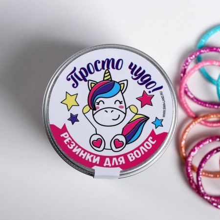 Hair gum "Unicorn", mix, 30 pcs-1