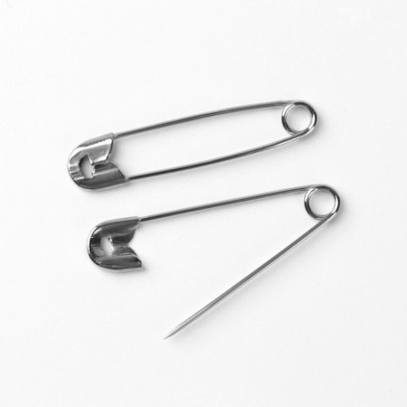 English pins, 35 mm, 10 pcs, nickel color-2