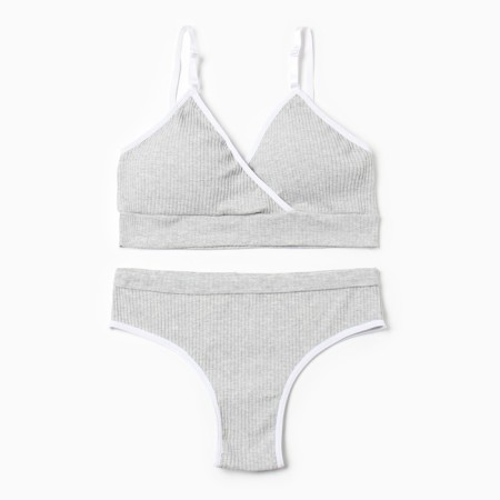 Female set (top, panties) Gray color, size 42-44-9