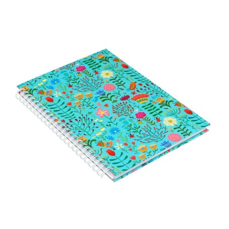 A5+notebook, 60 sheets on the crest of Floral Meadow, hard cover, matte lamination, block 100 g/m2-2