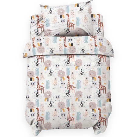 Lovelife bedding set Zoo 112*143 cm, 60*120+20 cm, 40*60 cm, satin, 100% cotton