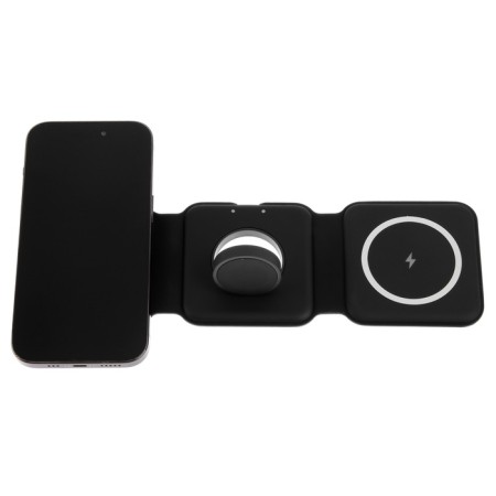 Wireless charger 3 in 1 A07, 15 W, support magsafe, folding, black-7