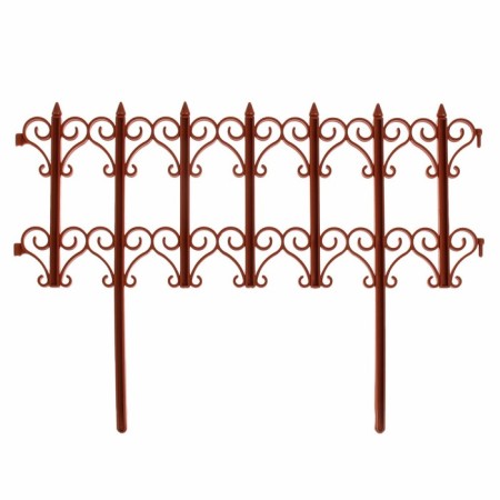 Decorative fence, 25 × 180 cm, 5 sections, plastic, terracotta, "classics"-7