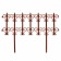 Decorative fence, 25 × 180 cm, 5 sections, plastic, terracotta, "classics"