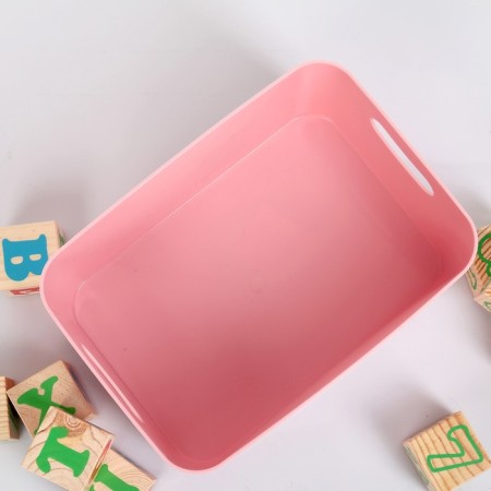 Basket for children's toys MomMy Love, pale pink color-3