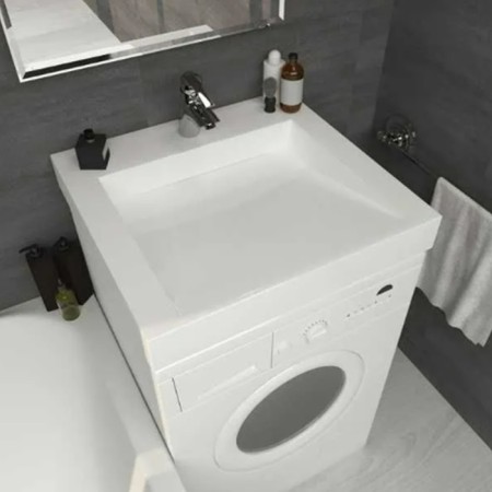 Sink My Space Breez 50 5032600, above the washing machine, with brackets, siphon, white-1