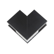 Connector for overhead magnetic tire pipelines, 35 mm. Angular. Vertical. Uniel, IP20, black color