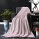Blanket, size 100 × 118 cm, rose print, dusty rose