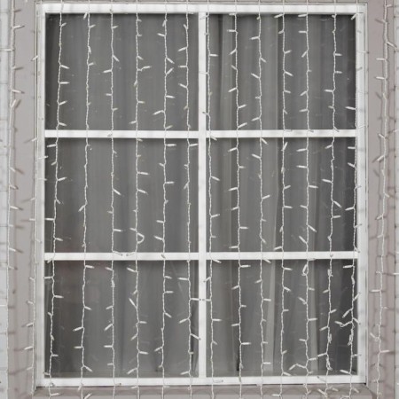 Garland "Curtain" 2 x 6 m, IP65, UMS, white thread, 1440 LED, white glow, white flicker, 220 V-1