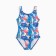 Swimsuit is alleged, the color is blue/flamingos, height 122 cm