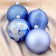 Christmas tree toys, New Year's balls, plastic, D-8 cm set, 4 pcs "Cabbage with stars" Blue