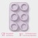 The form for baking the share "German cupcake. Basket ”, silicone, 31 × 21 × 3.5 cm, 6 cells d = 9.1 cm, lilac color