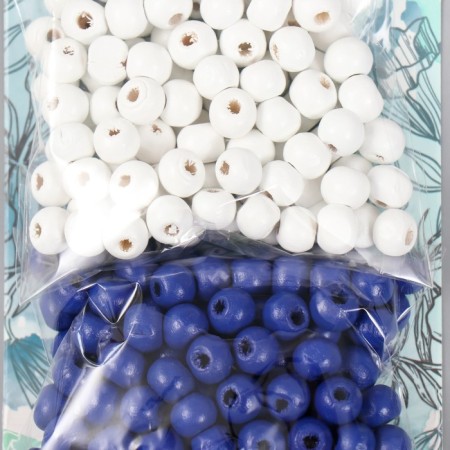 Set of beads for creativity tree "Patriot" D-0.8 cm, 3 colors x 20 g-1