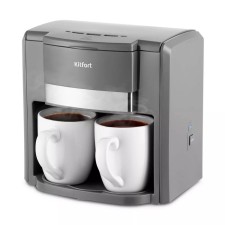 Coffee machine KitFort KT-7302, drip, 500 watts, 0.3 l, gray