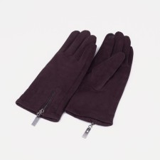 Female gloves, size 8.5, without insulation, brown color