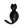 Furniture hook cappio cat, one -rod, black